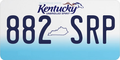 KY license plate 882SRP