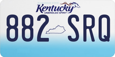KY license plate 882SRQ