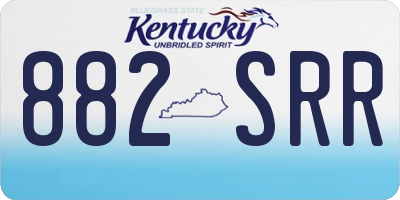 KY license plate 882SRR