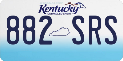KY license plate 882SRS