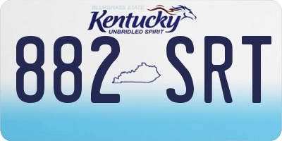 KY license plate 882SRT