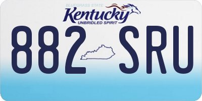 KY license plate 882SRU