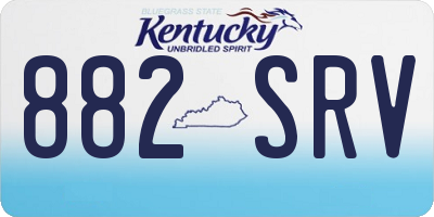 KY license plate 882SRV