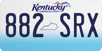 KY license plate 882SRX
