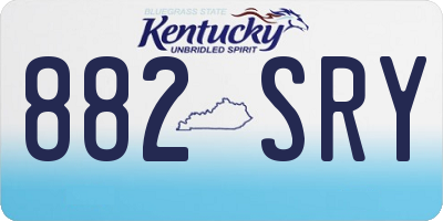 KY license plate 882SRY