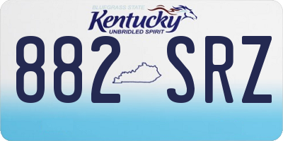 KY license plate 882SRZ