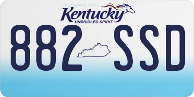 KY license plate 882SSD