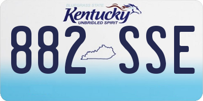 KY license plate 882SSE