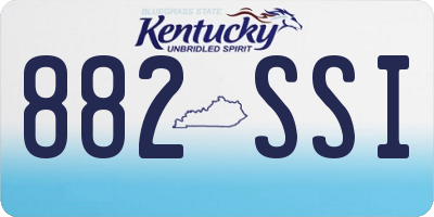 KY license plate 882SSI