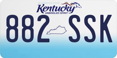 KY license plate 882SSK