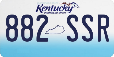 KY license plate 882SSR