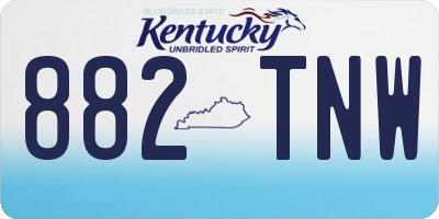 KY license plate 882TNW