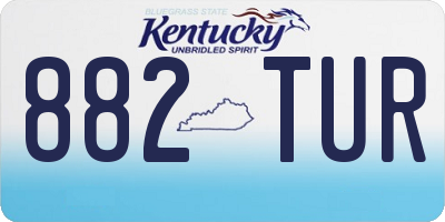 KY license plate 882TUR