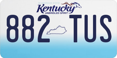 KY license plate 882TUS