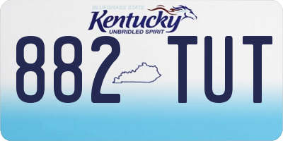 KY license plate 882TUT