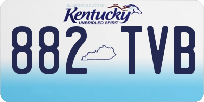 KY license plate 882TVB