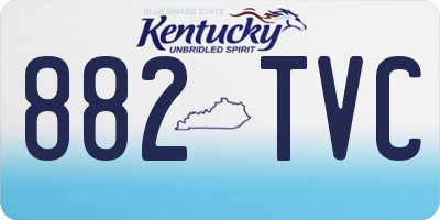 KY license plate 882TVC