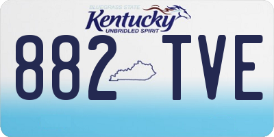 KY license plate 882TVE