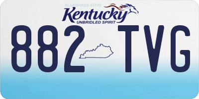 KY license plate 882TVG
