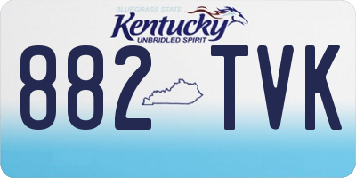 KY license plate 882TVK
