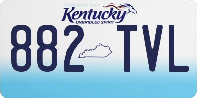 KY license plate 882TVL