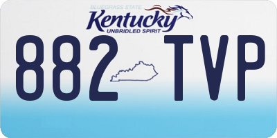 KY license plate 882TVP