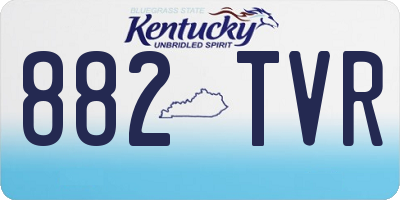 KY license plate 882TVR