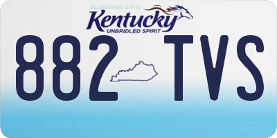 KY license plate 882TVS