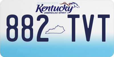 KY license plate 882TVT
