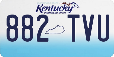 KY license plate 882TVU