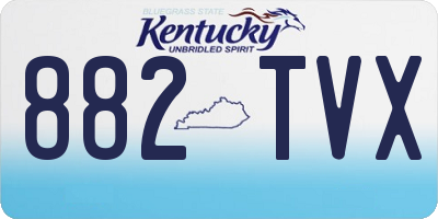 KY license plate 882TVX