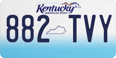 KY license plate 882TVY
