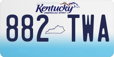 KY license plate 882TWA