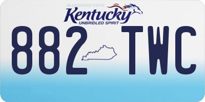 KY license plate 882TWC