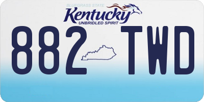 KY license plate 882TWD