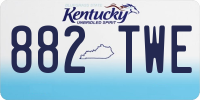 KY license plate 882TWE