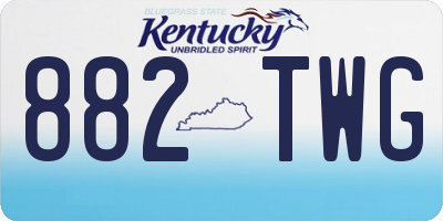 KY license plate 882TWG