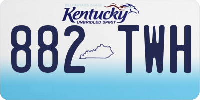 KY license plate 882TWH