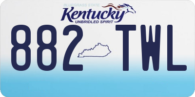 KY license plate 882TWL