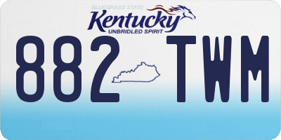 KY license plate 882TWM