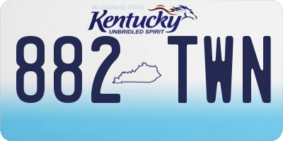 KY license plate 882TWN