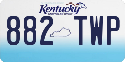 KY license plate 882TWP