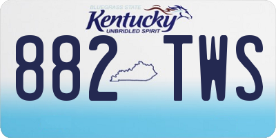 KY license plate 882TWS