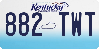 KY license plate 882TWT