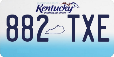 KY license plate 882TXE