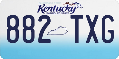 KY license plate 882TXG