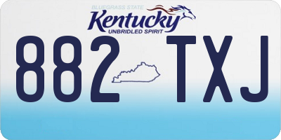 KY license plate 882TXJ