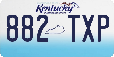 KY license plate 882TXP