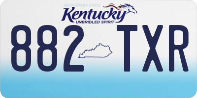 KY license plate 882TXR