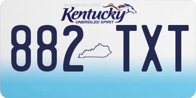 KY license plate 882TXT